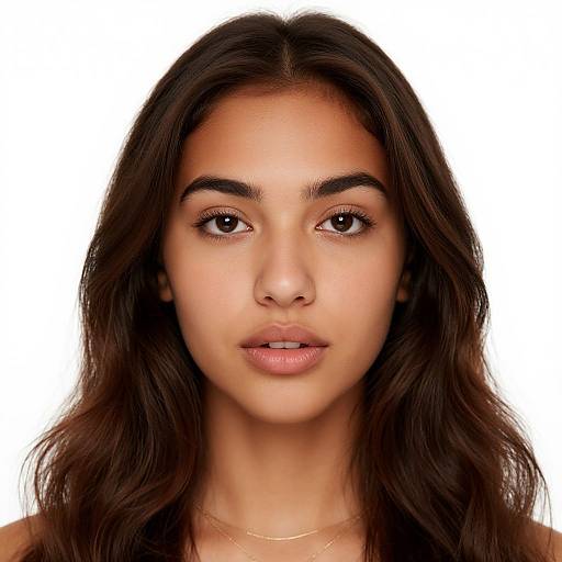 Portrait of Young Woman with Wavy Hair