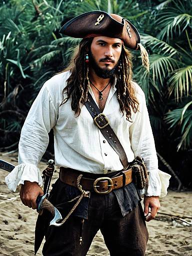 Castaway Pirate Costume Portrait
