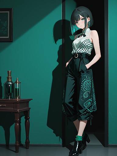 Sophisticated Anime Fashion Editorial Shot