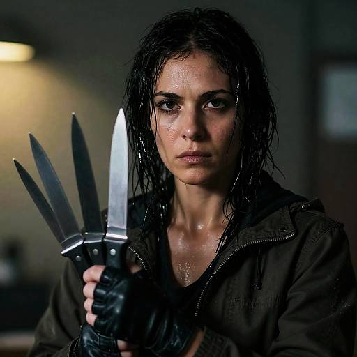 Intense Portrait of a Gritty Woman