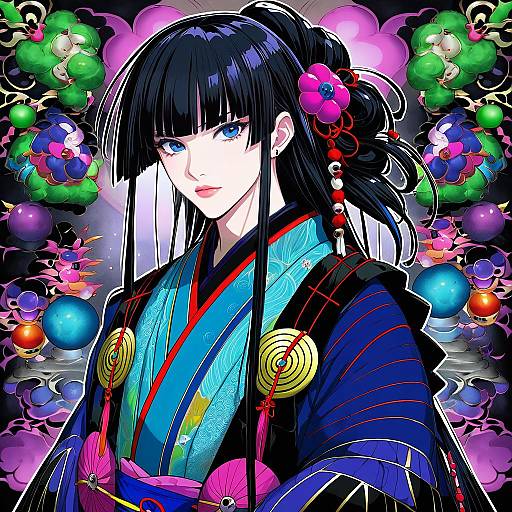 Illustration of Alluka zoldyck, hunter x hunter in the style of Dean (momodean)