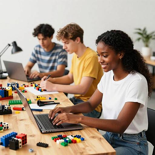 Young Makers in Bright Modern Workshop