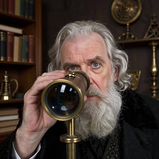 Ultrarealistic Elderly Magician Portrait