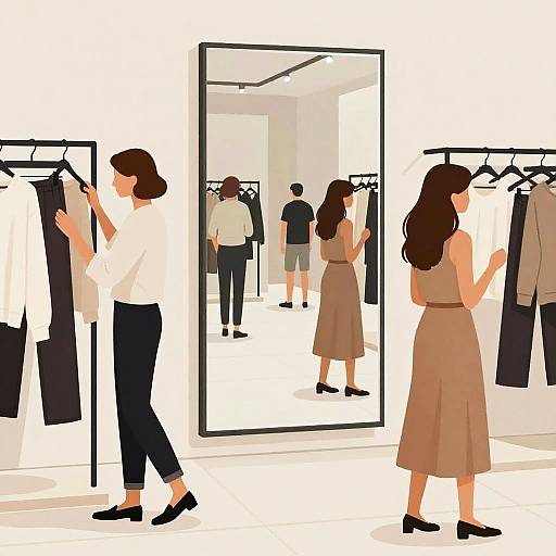 Zara Store Fitting Rooms Scene