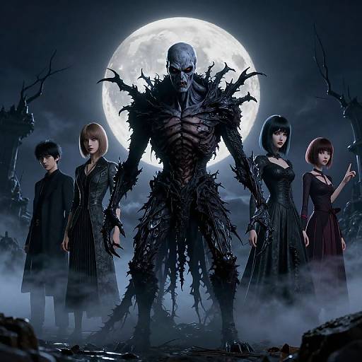 Angry Darkness Creature Moonlight Portrait