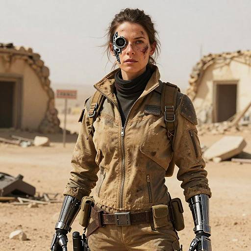 Grimdark Sci-Fi Mercenary Portrait