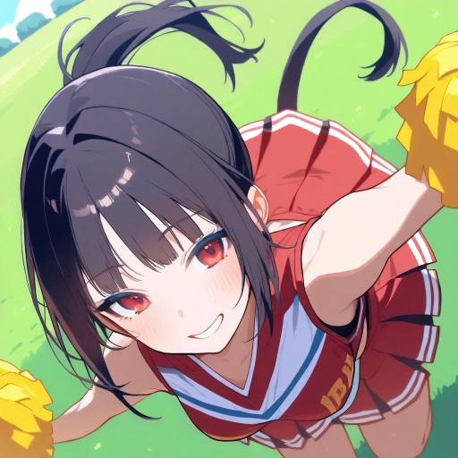 Dynamic Cheerleader Kaguya in Action