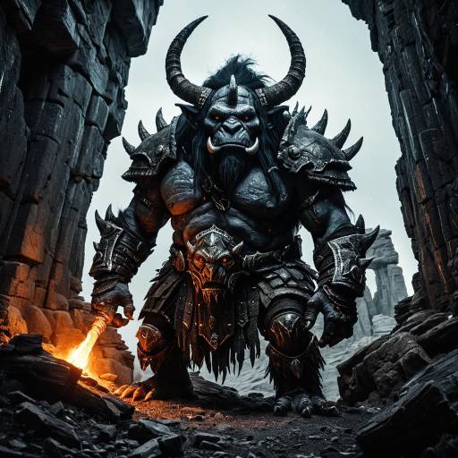 Intimidating Troll Guarding Ancient Ruin