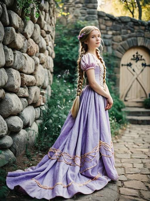 Enchanting Rapunzel Cosplay in Nature