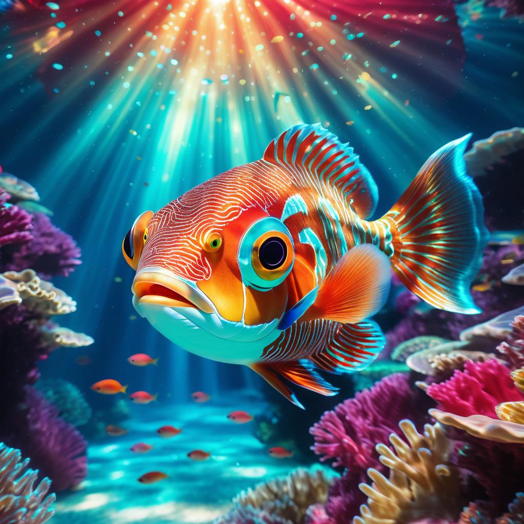 Majestic Fish in Shimmering Coral Reef