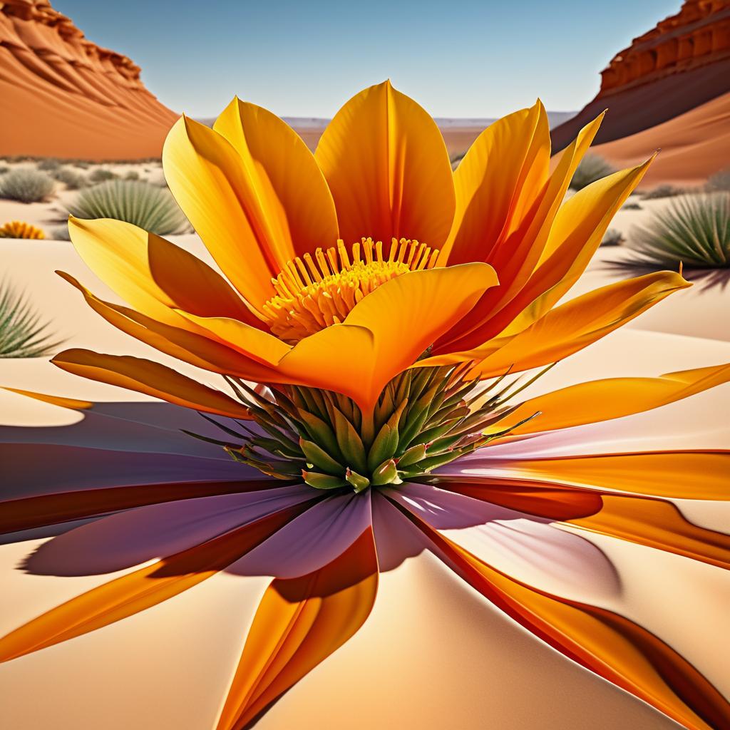 Vivid Close-Up of a Desert Flower