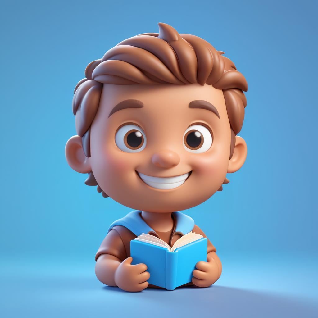 Adorable 3D Brown Book Icon Render