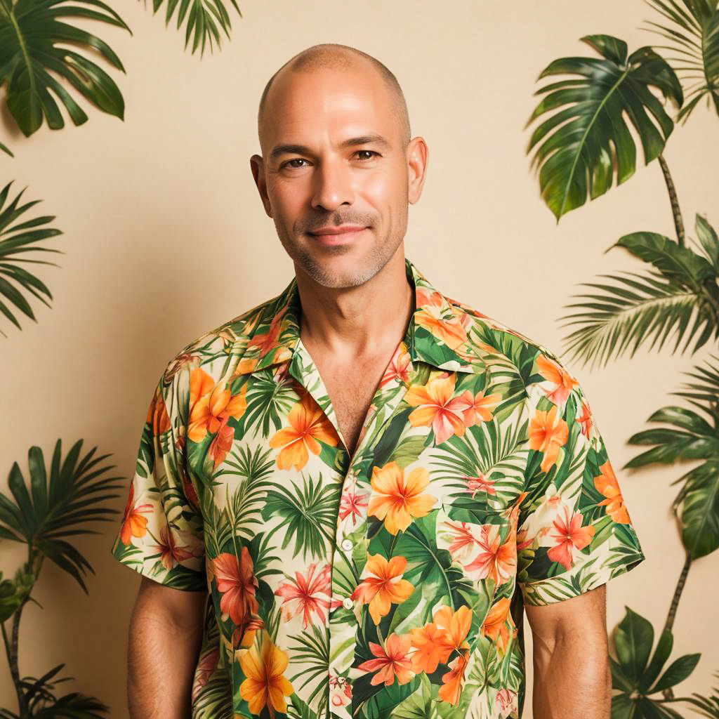 Cheerful Tropical Photo-Shoot of a Man