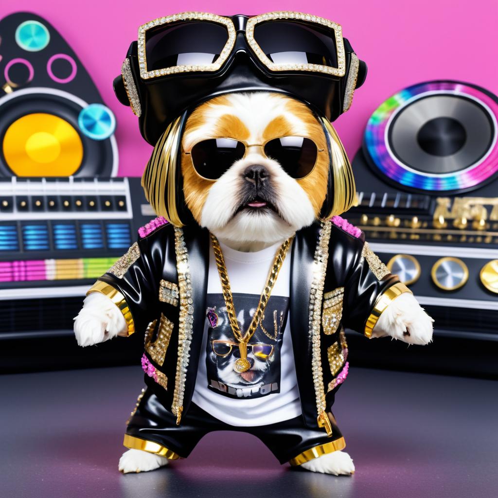 Gangster Rapper Shih Tzu Portrait