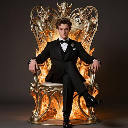 Tom Ellis as Lucifer in Art Nouveau