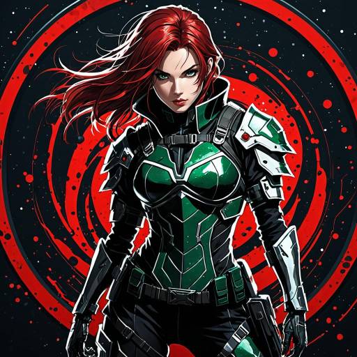 Anime Rogue Warrior with Emerald Eyes