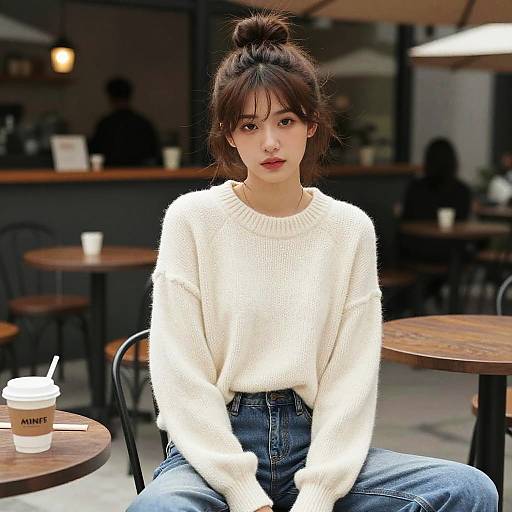 Messy Top Knot Fashion Editorial