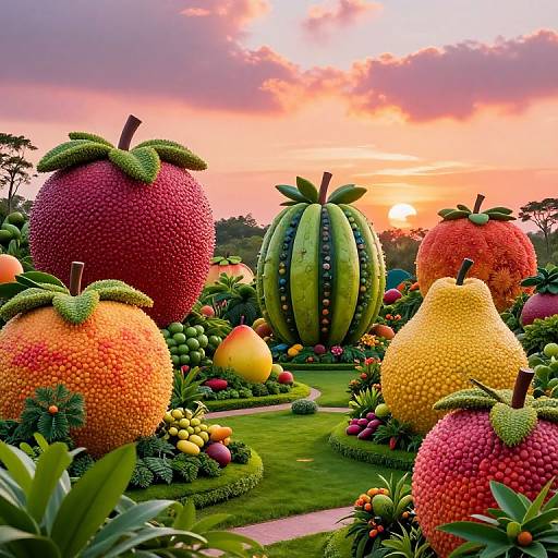 Surreal Fruit-Inspired Landscape