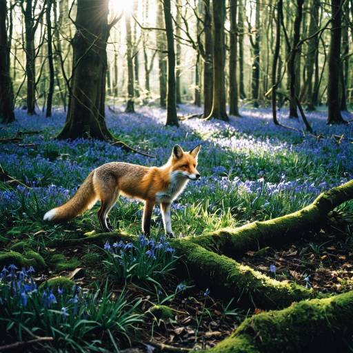 Realistic Fox in Serene Forest Setting
