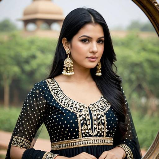 Elegant Anarkali Suit with Jewelry Focus