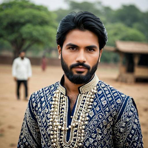 Young Man in Traditional Gujarati Dress