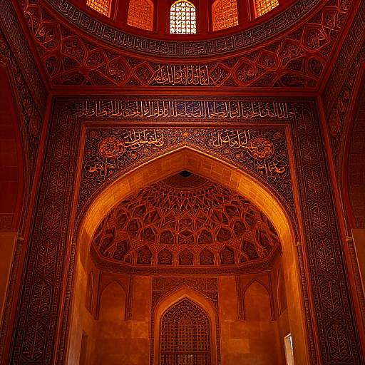 Intricate Arabic Mosque Interior Design