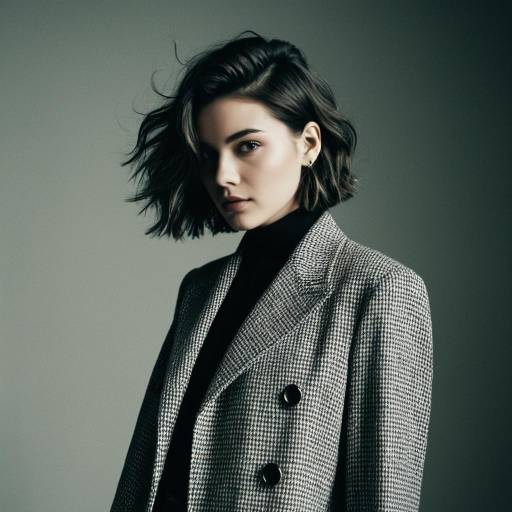 Chic Woman in Faded Crop Hairstyle