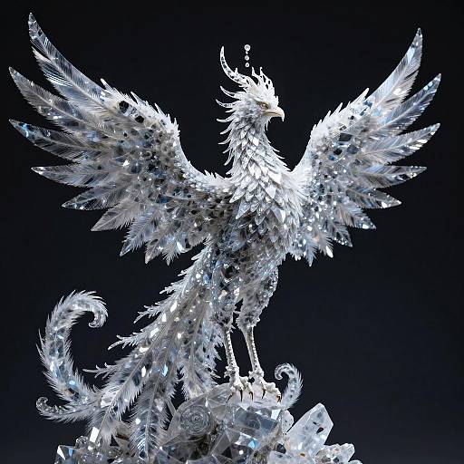 Ultra-Detailed Ice Elemental Phoenix