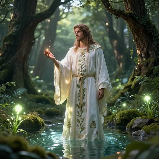 Mystical Forest Druid by Magical Spring