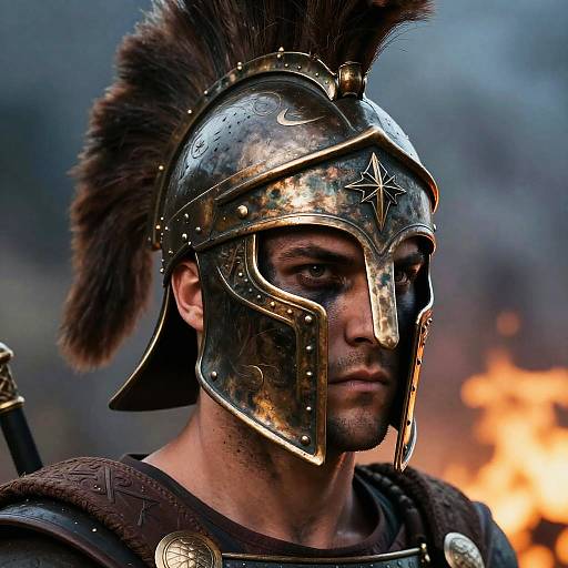 Hyper-Realistic Spartan Warrior Portrait