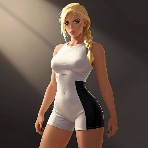 Confident Woman in Dramatic Pose