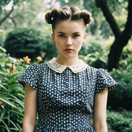 Vintage Fashion in Botanical Garden