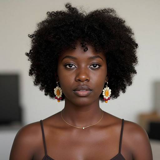 Realistic Afro Hairstyles with Jewelry