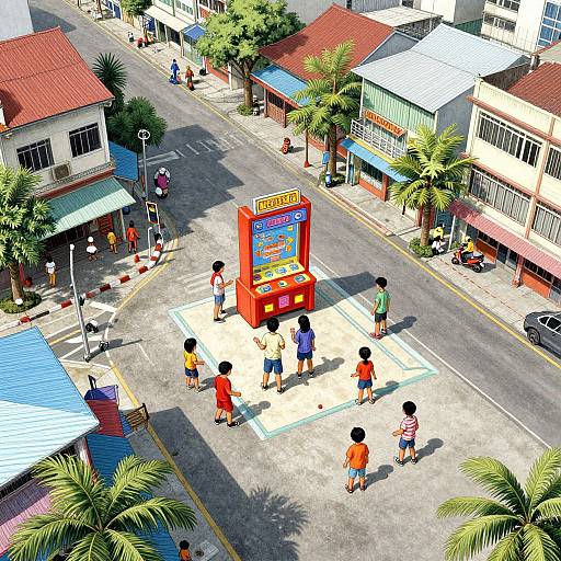 1980s Kids Playing in Urban Philippines