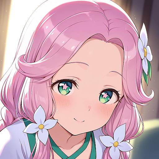 Illustration of Hanami kotoha, precure in the style of Hiraga matsuri