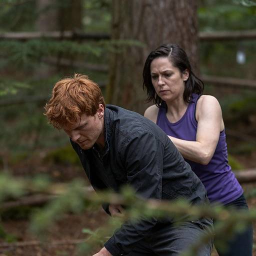 Intense Encounter in a Forest Setting