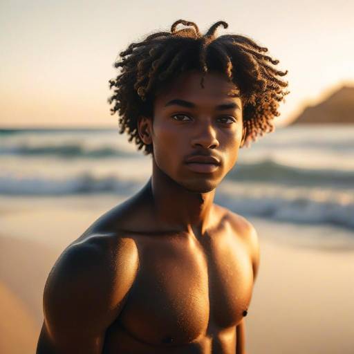 Serene Beach Portrait at Sunset