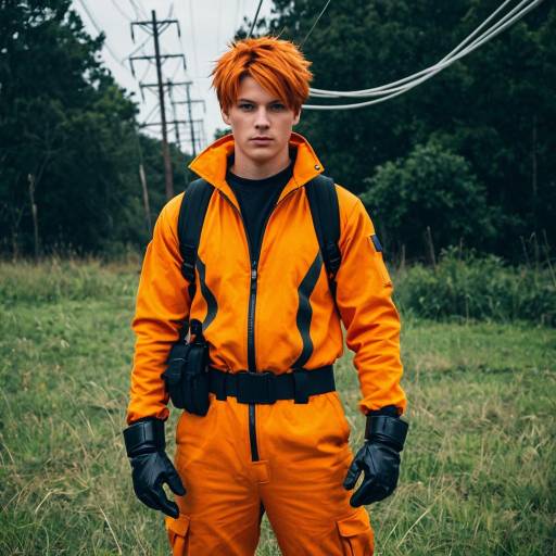 Dynamic Powerline Cosplay Outdoor Portrait