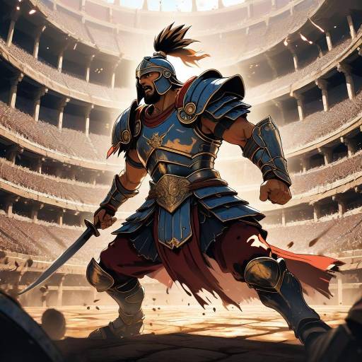 Fierce Anime Gladiator in Coliseum