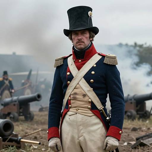 Napoleonic Wars Soldier in Battle
