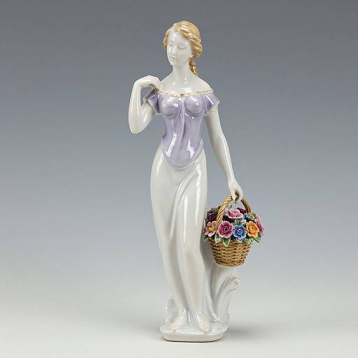 Antonio Borsato Porcelain Floral Figurine
