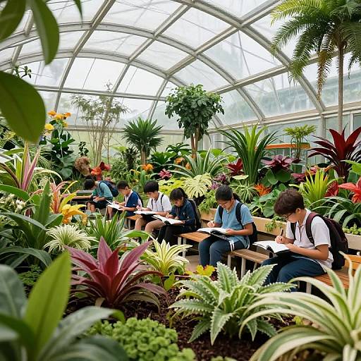 Lush Biodome School Ecology Scene