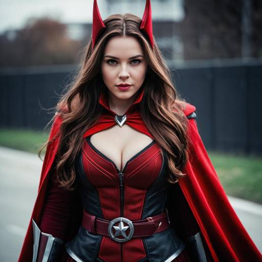 Scarlet Witch Costume Girl Portrait