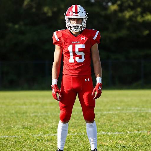 Vibrant Male Football Player Portrait