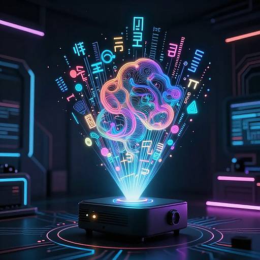 Holographic AI Art Projection
