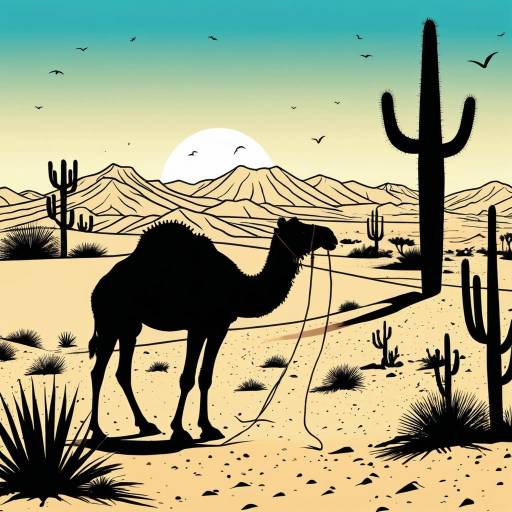 Silhouette of Camel in Enchanted Desert