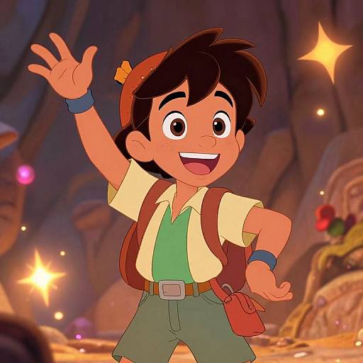 Disney-Inspired Cheerful Adventurer Portrait