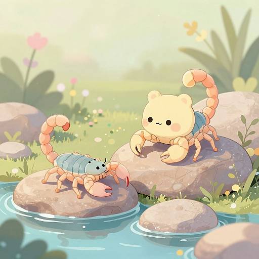 Pastel Cute Scorpions by Pond