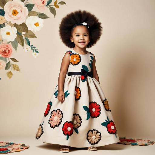 Smiling toddler girl in floral dress