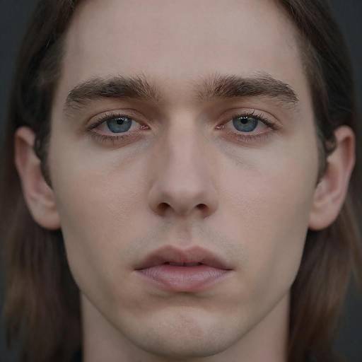 Intense Portrait of a Fair-Skinned Man